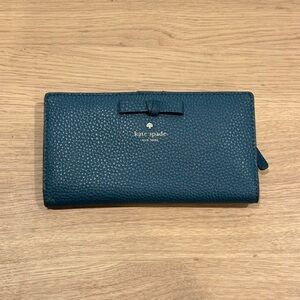 Kate Spade bifold teal wallet